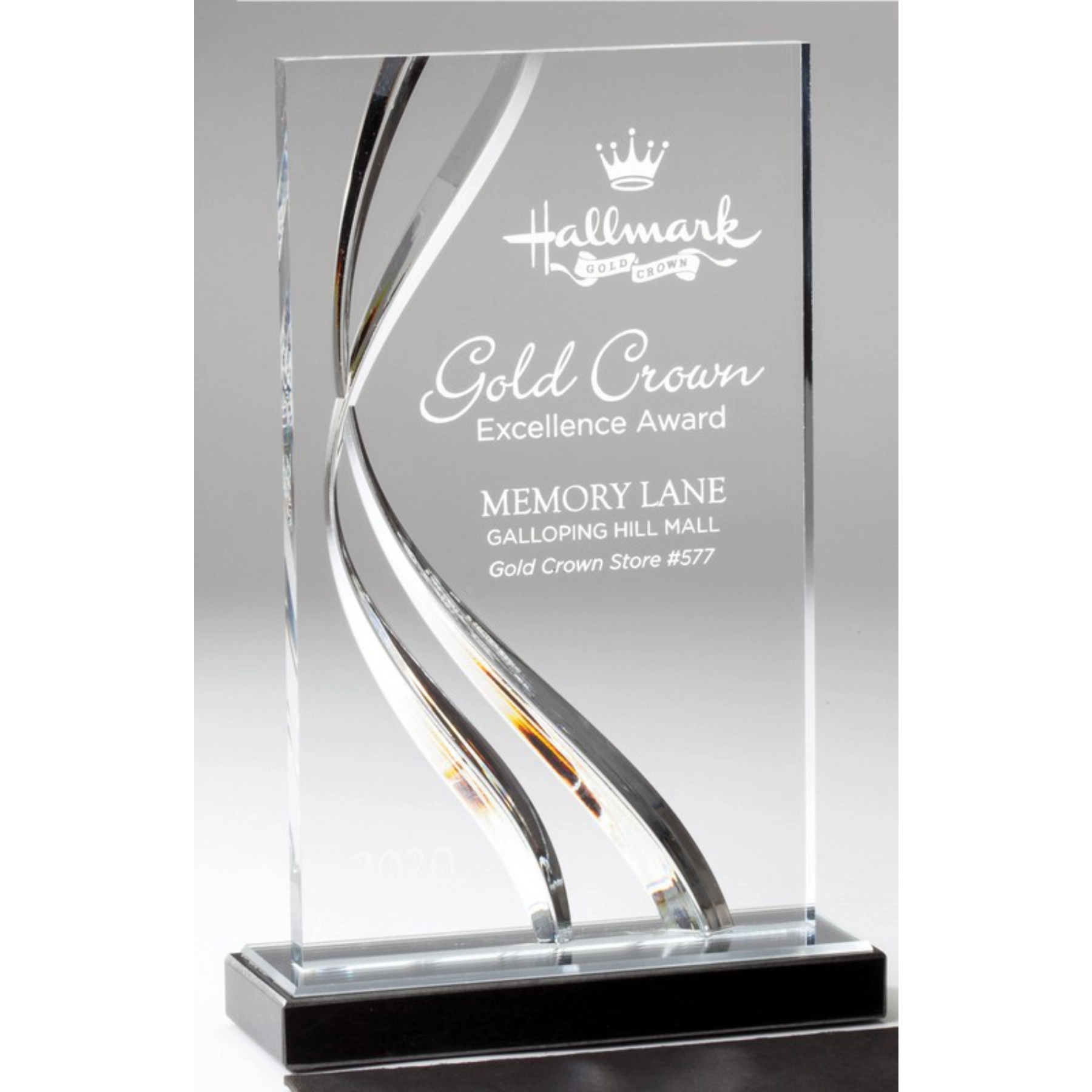 Clear Swirl Acrylic Award