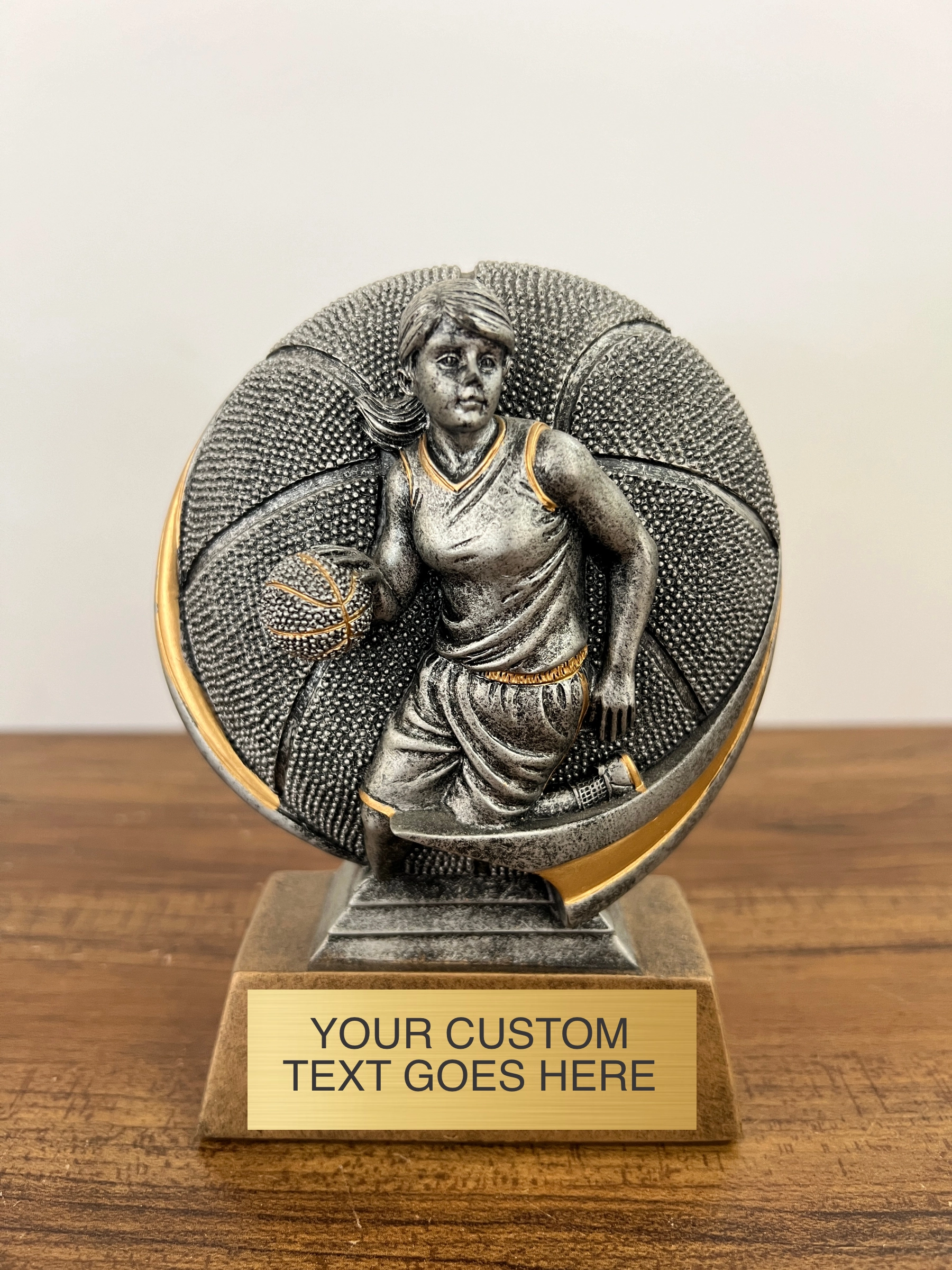 Female Basketball Resin Trophy