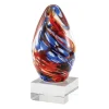 Blue Orange Swirl Glass Award