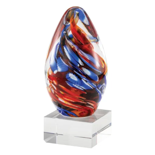 Blue Orange Swirl Glass Award