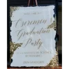 Gold Foil Grad Party Welcome Sign