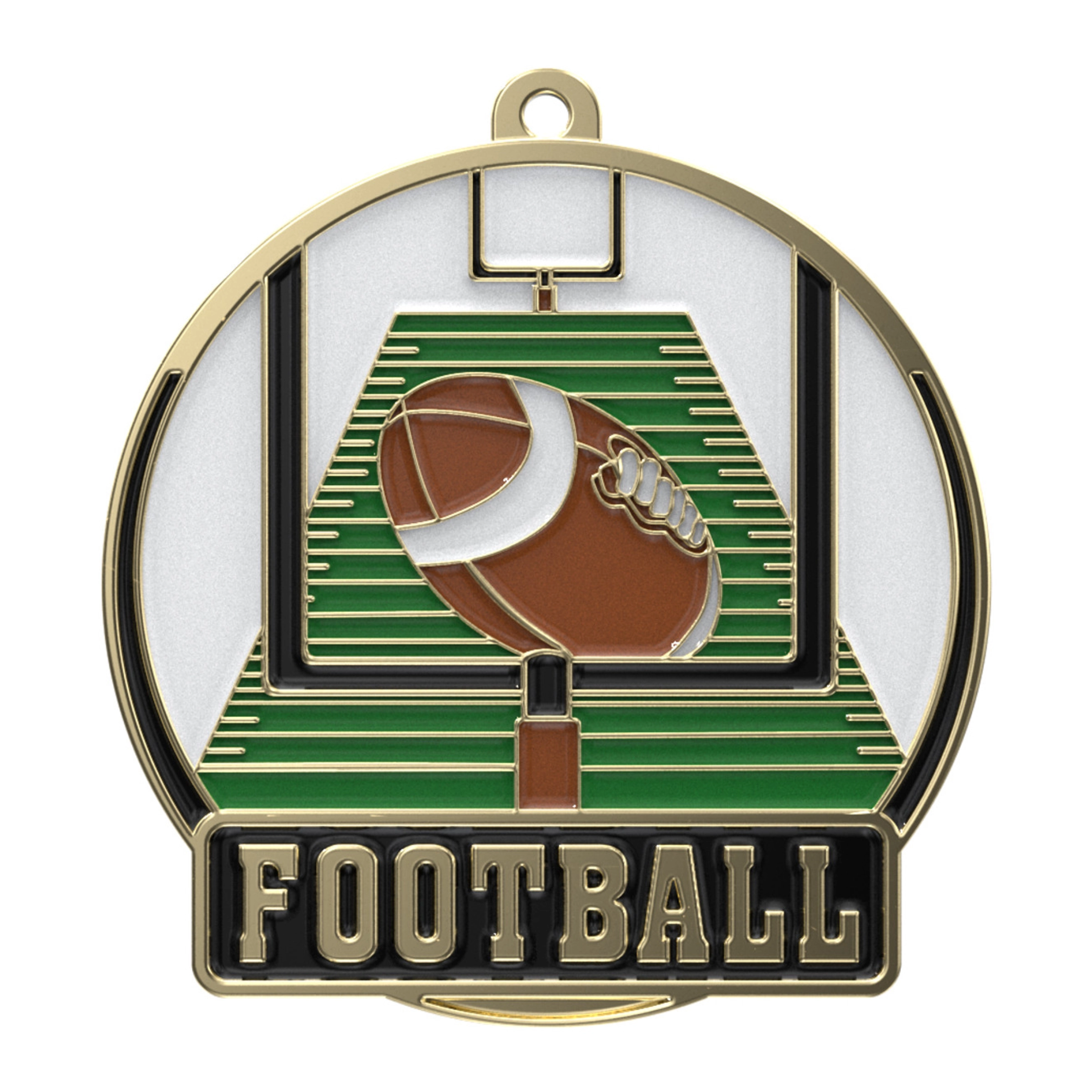 Color Football High Tech Medal