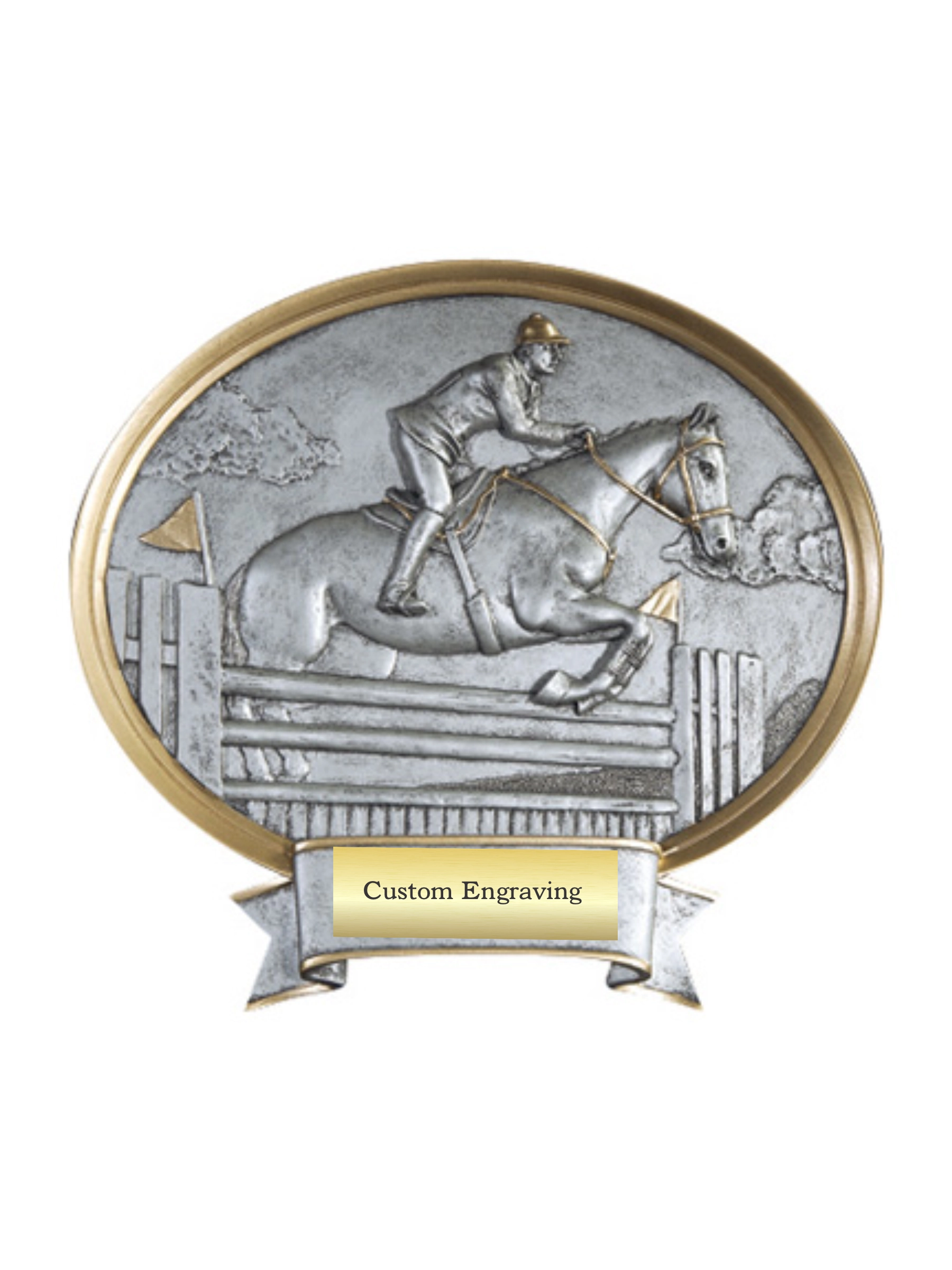 Oval Equestrian Plaque