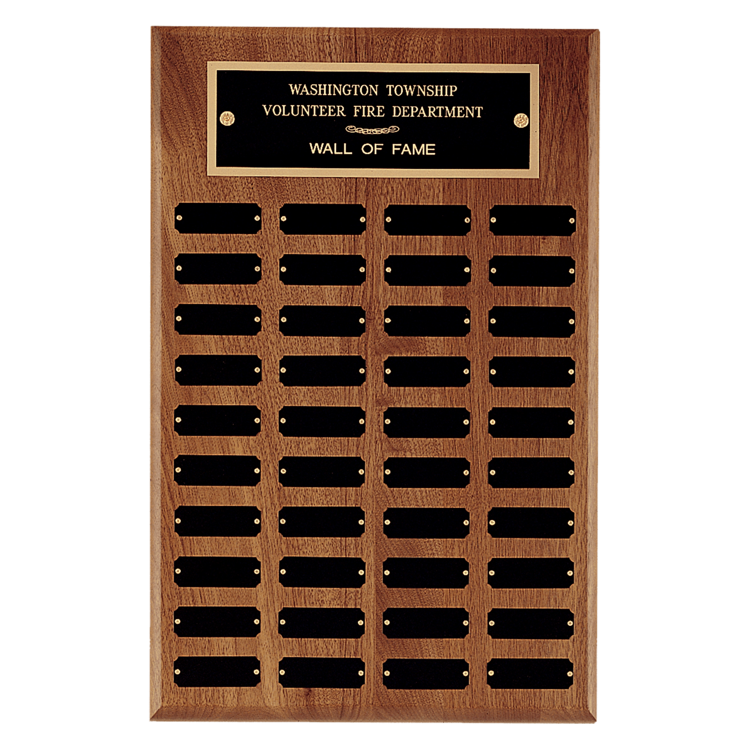 Walnut 40 Plate Perpetual Plaque