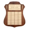 Walnut Shield Perpetual Plaque