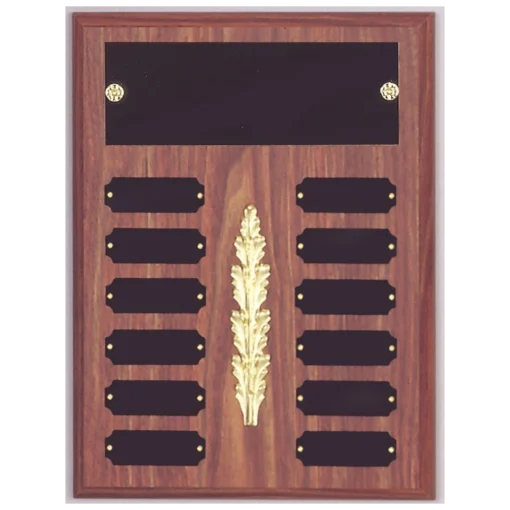 Walnut Wreath Perpetual Plaque