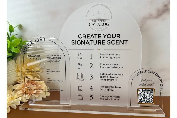 acrylic qr business sign