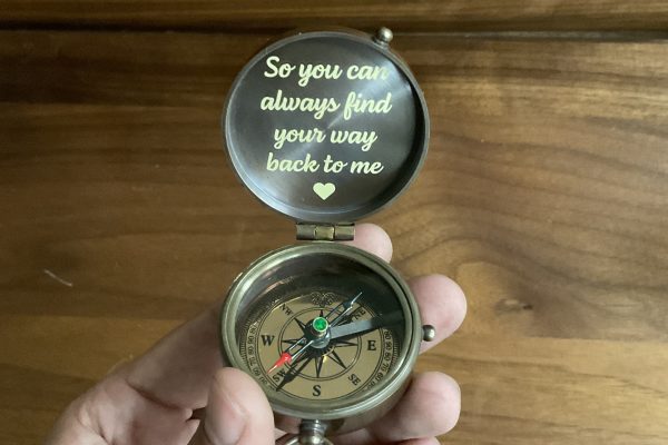 engraved compass