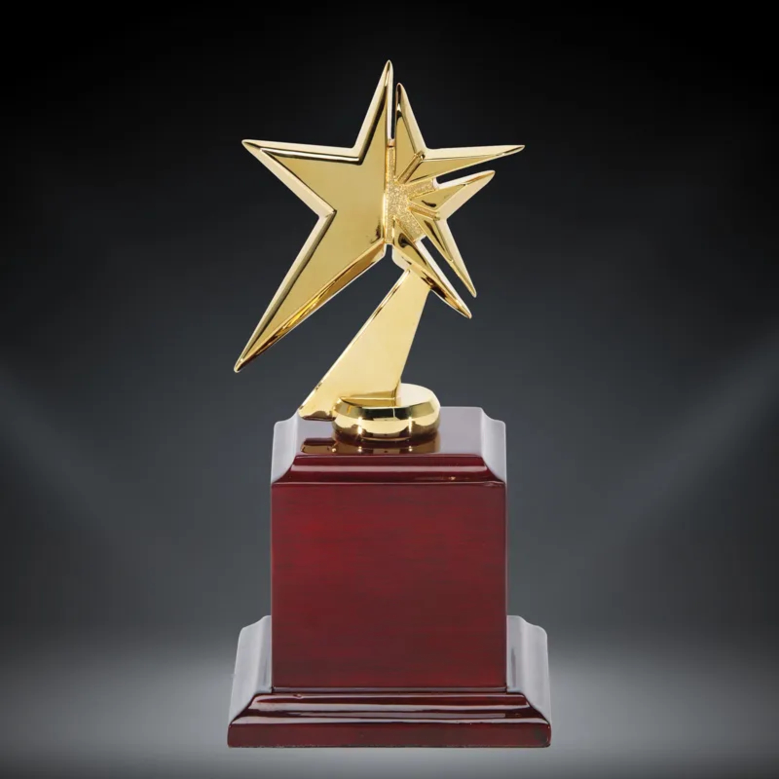 gold star on rosewood base gold star on rosewood base