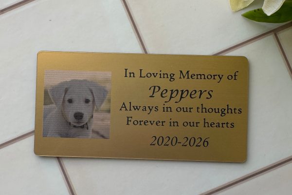 pet memorial plate